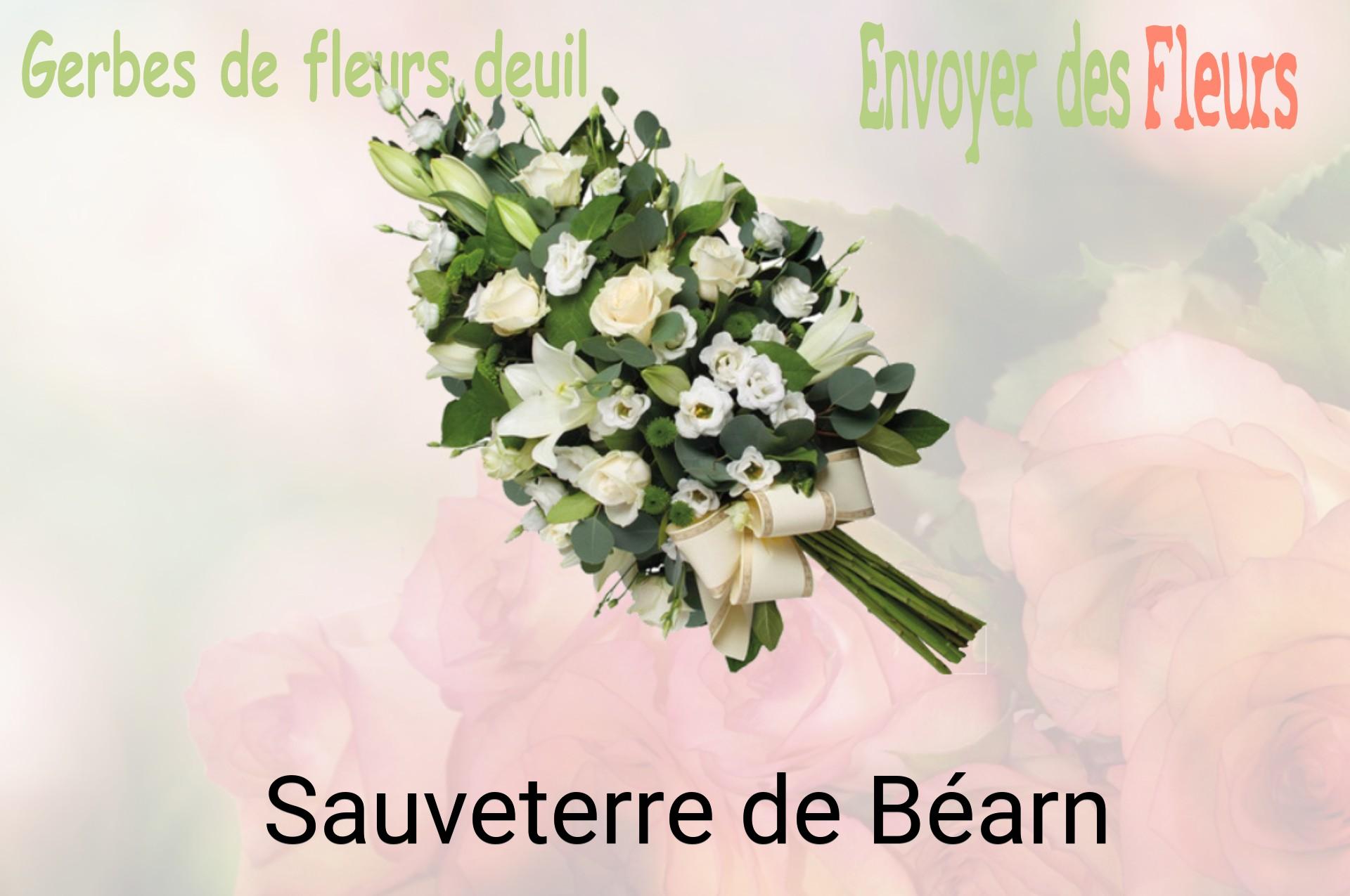 Gerbe de fleurs de deuil livrée à Sauveterre-de-Béarn